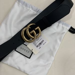 Smooth leather GG belt
